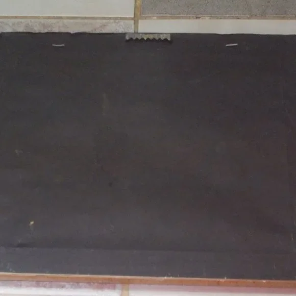 Cottage Scene signed, matted, framed under glass in ornate frame print - Picture 6 of 6